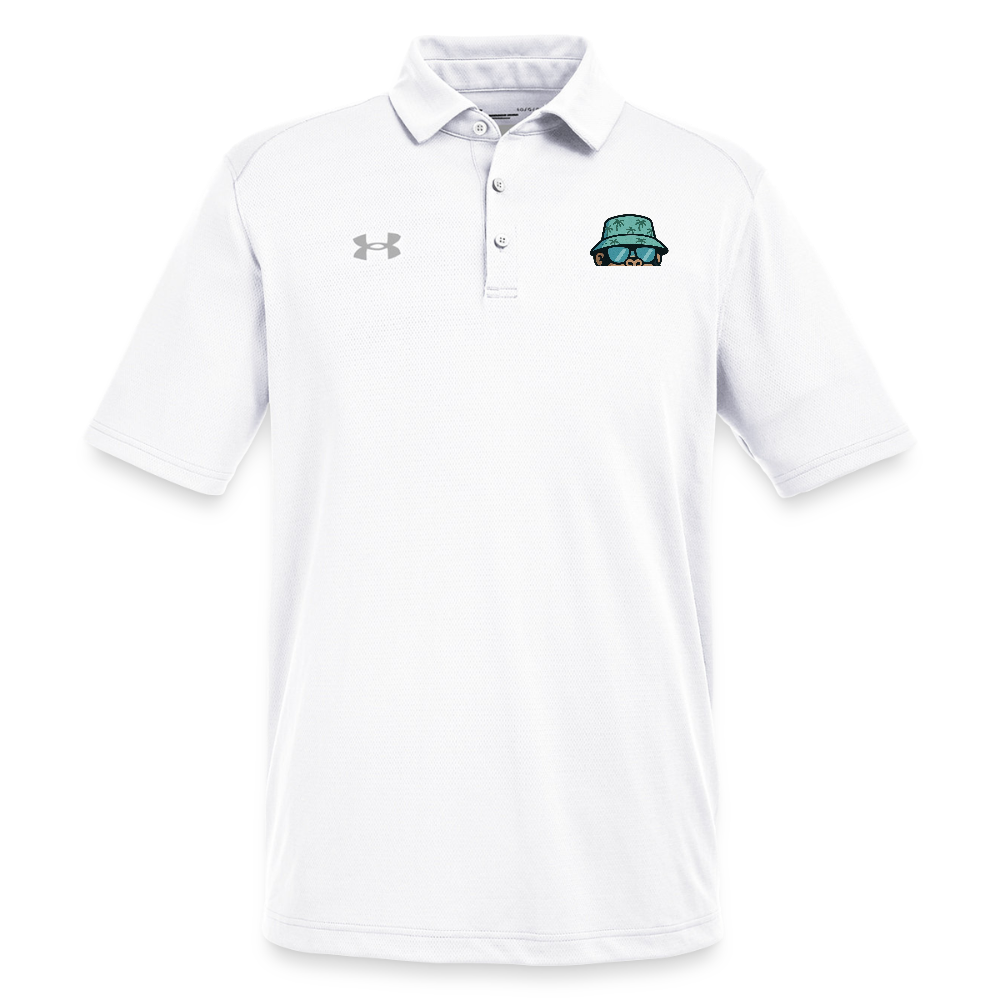 "Bunker State of Mind" Under Armour Men's Tech Polo - white/gray
