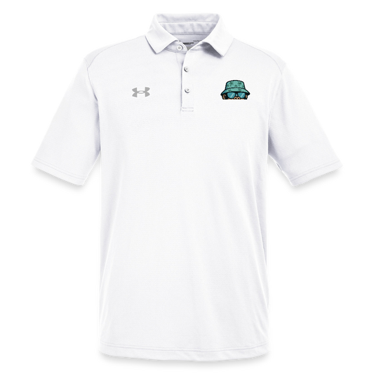 "Bunker State of Mind" Under Armour Men's Tech Polo - white/gray